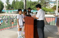 2012학년도 2학기 전교임원 임명장 수여 사진